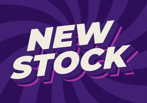 New stock. Text effect in modern colors with 3D style Ilustración de archivo