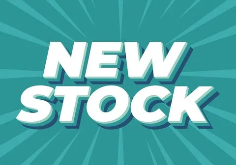 New stock. Text effect in modern colors with 3D style Ilustración de archivo