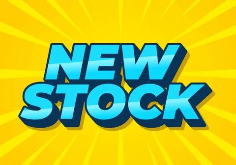 New stock. Text effect in modern colors with 3D style Ilustración de archivo