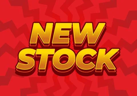 New stock. Text effect in modern colors with 3D style Ilustración de archivo