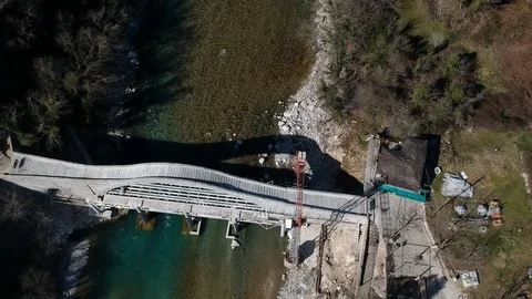 The New stone build bridge of plaka in ioannina tzoumerka arachtos river greece  Stock Footage 125933895