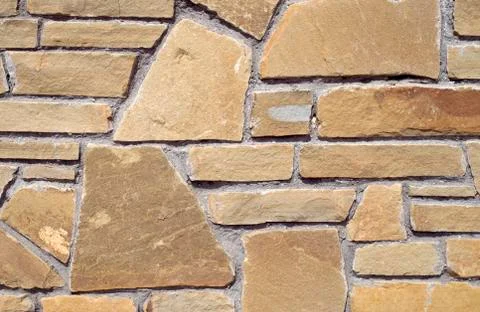 New stone cladding plates on the wall Foto stock
