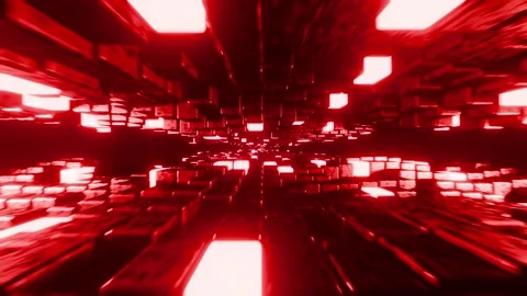 New stone hell red neon moved wall VJ seamless loop background0001-0240 Stock Footage 329158626