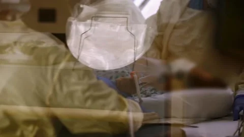 New strains of Delta and Lambda coronavirus. Medics in protective suits (18) Stock Footage 156869075