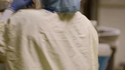 New strains of Delta and Lambda coronavirus. Medics in protective suits (17) Stock Footage 156869079
