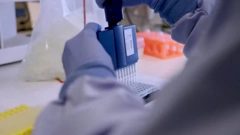 New strains of Delta and Lambda coronavirus. Medics in protective suits (12) Stock Footage 156869119