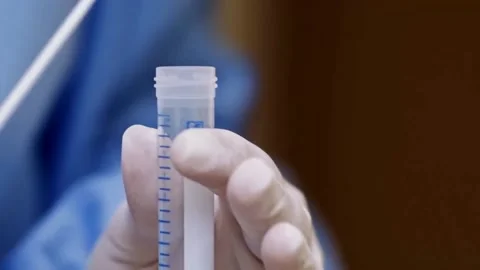 New strains of Delta and Lambda coronavirus. Medics in protective suits (2) Stock Footage 156869161