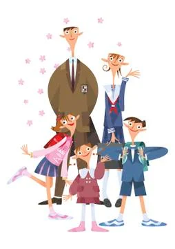 New students Illustrazione stock