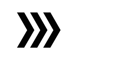 New style black arrows isolated on white. Arrow icon. video 4k animation Stock Footage 133104987