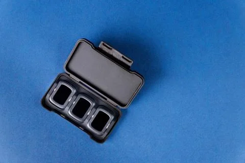 New style case with Neutral Density and polarising filter set for the camera  Stock Photos
