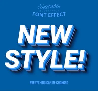 New style text, editable text effect Stock Illustration