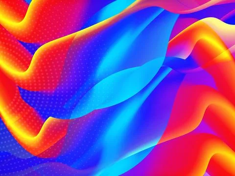 New stylish colorful gradient creative abstract with wavy style Stock Illustration