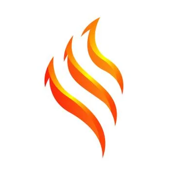 New stylish Fire flames vector logo design symbol Stock Illustration