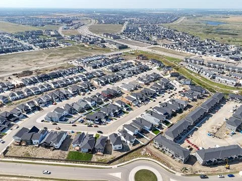 New suburban development in Saskatoon 스톡 사진