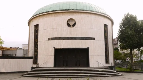 New Synagogue in Dusseldorf 스톡 동영상 117603521