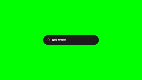 New system update notification bubbles appearing on green screen Stock Footage 346715534