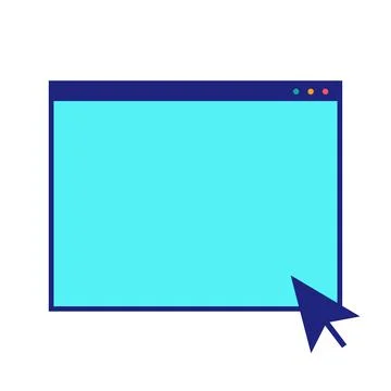 New Tab Icon Flat Design Vector 库存插图