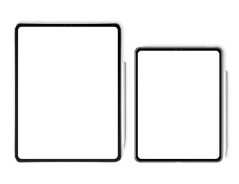 New tablet Pro X vector illustration empty screen Stock Illustration