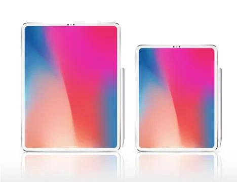 New tablet Pro X vector illustration isolated Stock Illustration