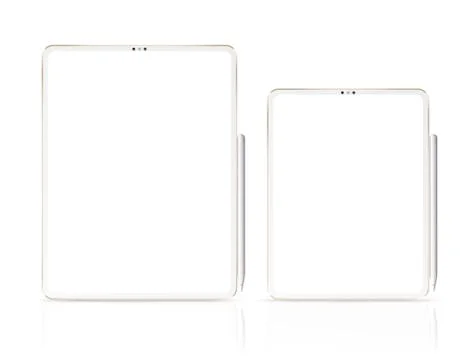 New tablet Pro X vector illustration empty isolated Stock Illustration