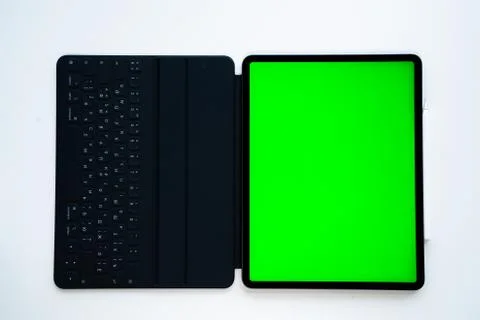 New tablet on a white background Foto stock