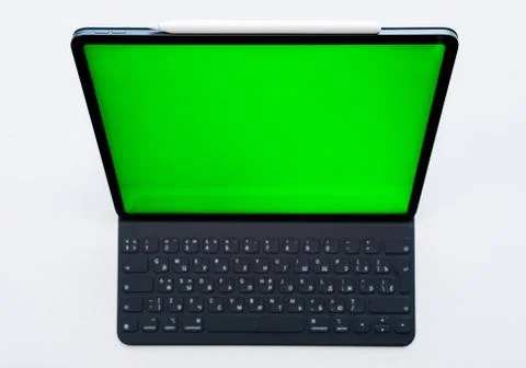 New tablet on a white background Foto stock
