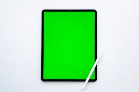 New tablet on a white background Stock Photos