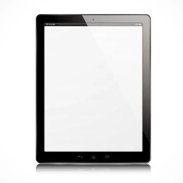 The new tablet with white screen Stock Illustration