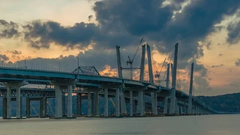 New Tappan Zee Bridge construction  004 Video stock 82365872