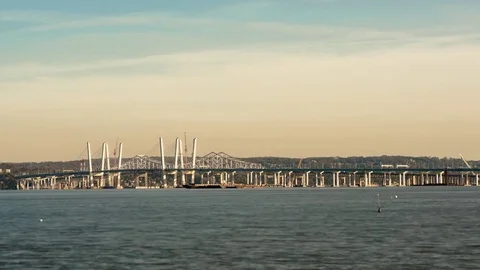 New Tappan Zee Bridge construction  005 Video stock 82365879