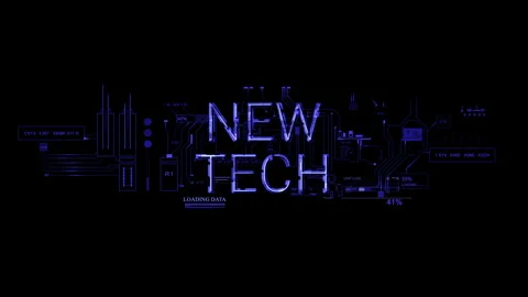 New tech HUD word text style of computer Data Information internet 2D Stock Footage 292107217