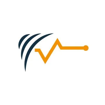 New tech logo design simple modern logo design 스톡 일러스트