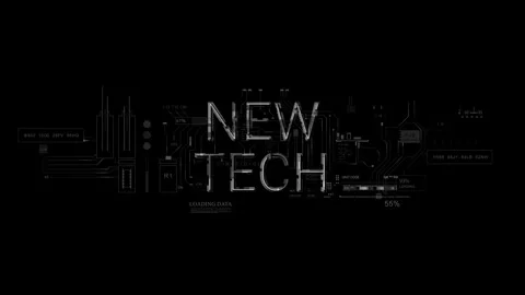 New tech tint HUD word text style of computer Data Information internet 2D Stock Footage 292107191