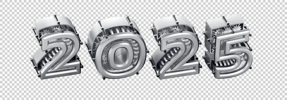 The New Technological Year of 2025 Stock Illustration