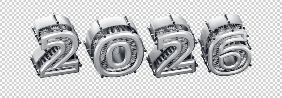 The New Technological Year of 2026 Stock Illustration