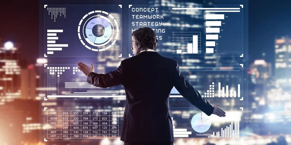 New technologies and innovative methods for effective modern business Stock Photos
