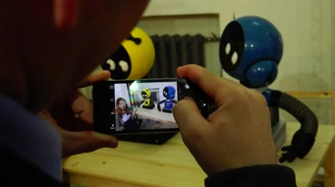 New technologies. Robot. AI. Robots are fun for children. Stock Footage 50175458