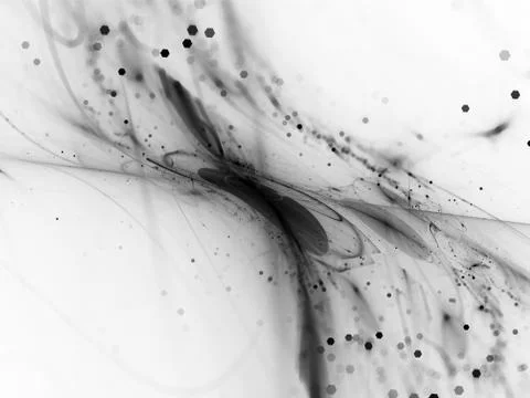 New technology flow in space black and white Illustrazione stock
