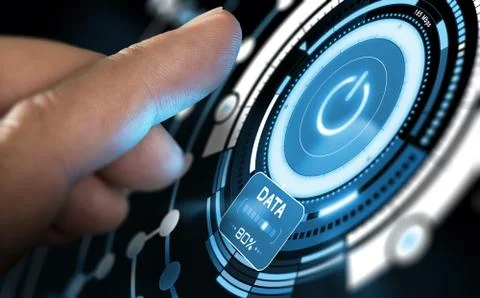 New Technology, Futuristic User Interface Illustrazione stock