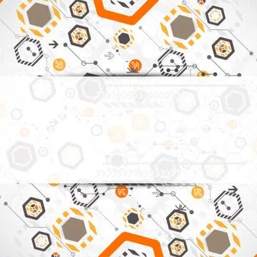 New technology hexagonal business background. Stock Illustration