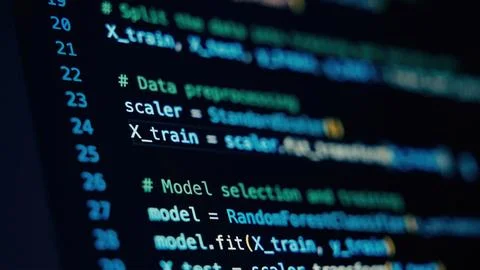 New technology revolution. Computer science lesson. Programmer occupation j.. 库存照片