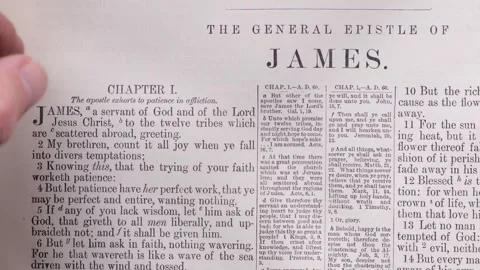 New Testament Bible Reading Epistle James Stock-Footage 293607566