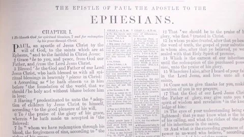New Testament Bible Study concept Ephesians Stock-Footage 293326594