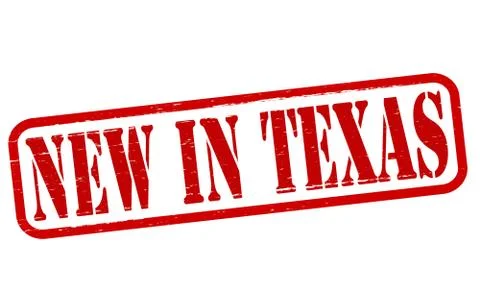 New in Texas Stock Illustration