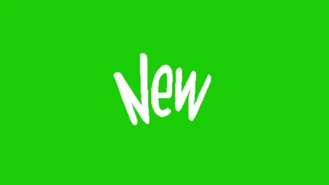 New text animation on green screen background 库存影片 334417872