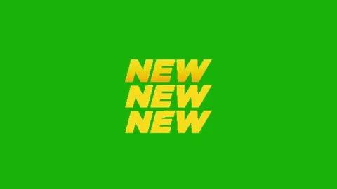 New text animation on green screen background 库存影片 334418092