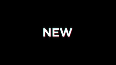 New text word glitch effect loop animation 4K video effect Video stock 313265695