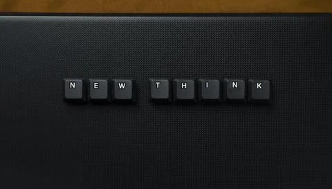 New Think Decision Making Concept With Keyboard Keys On Dark Background Stock Photos