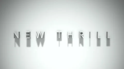 New thrill 3D title animation with shadows on a white background Stock Footage 297567186