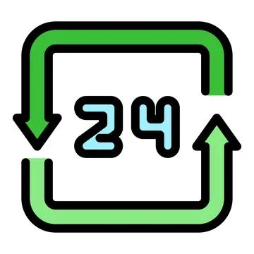 New timer duration icon vector flat 스톡 일러스트